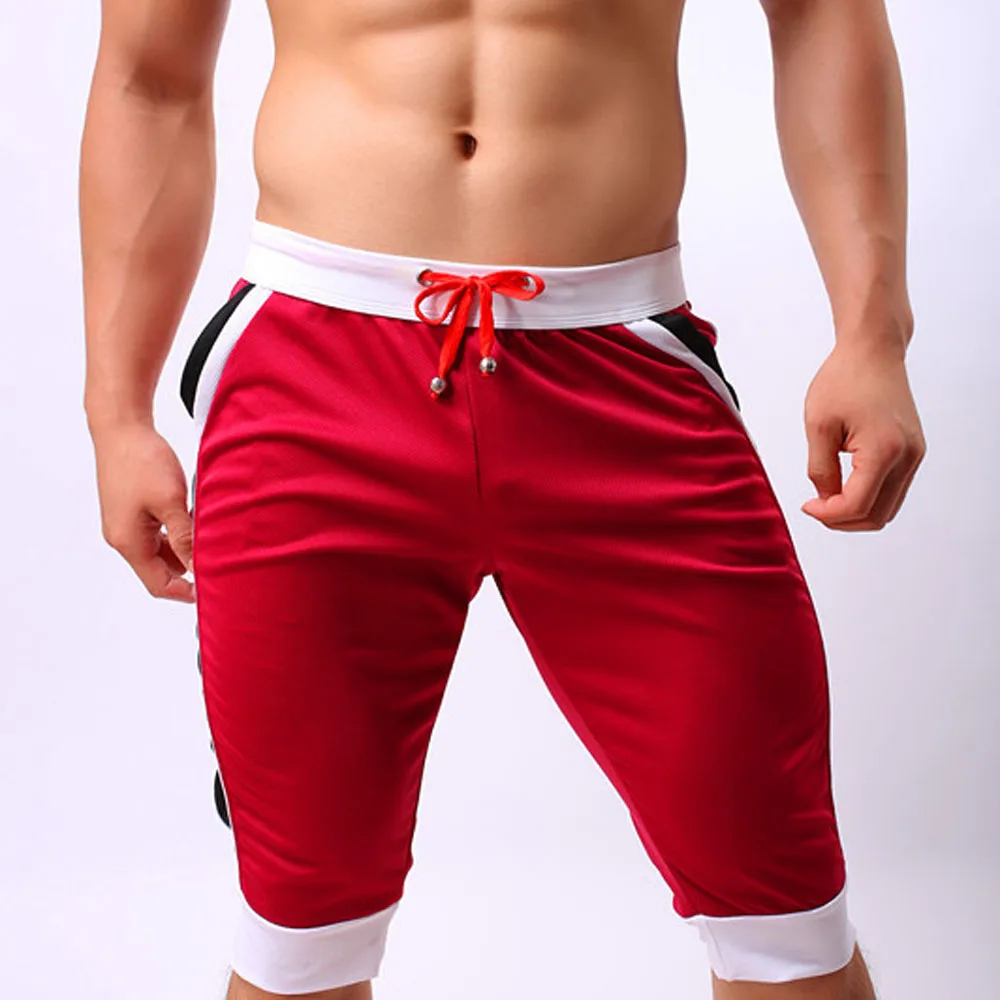 Брюки мужские облегающие дышащие эластичные спортивные тонкие Джоггеры для