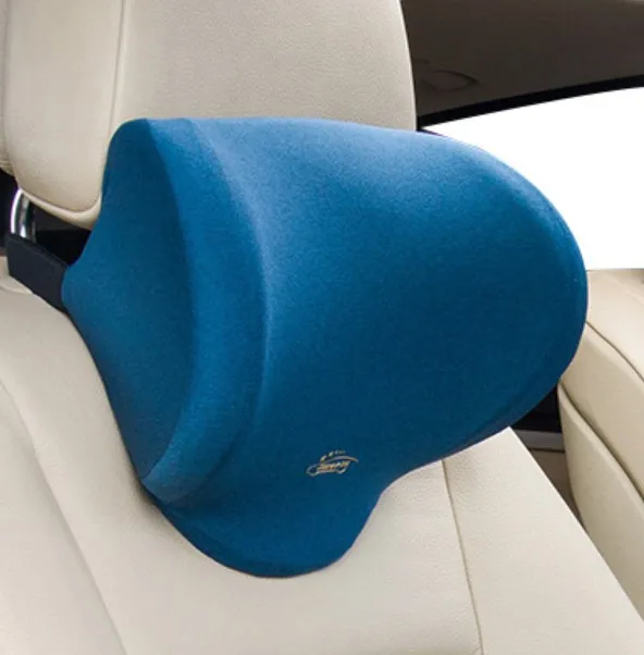 blue neck pillow Автомобильный подголовник, подушка для шеи, поясная подушка для спины, Автомобильная подушка с эффектом памяти, полиэстер, дышащая подушка для спинки, подходит для тела - Название цвета: blue neck pillow