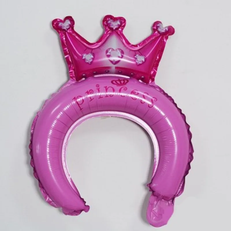 Princess 10 шт. симпатичная тиара в виде животных, повязка на голову, фольгированный шар, лягушка, панда, лиса, детский душ, день рождения, свадьба, вечеринка, детские игрушки, украшение - Цвет: Princess