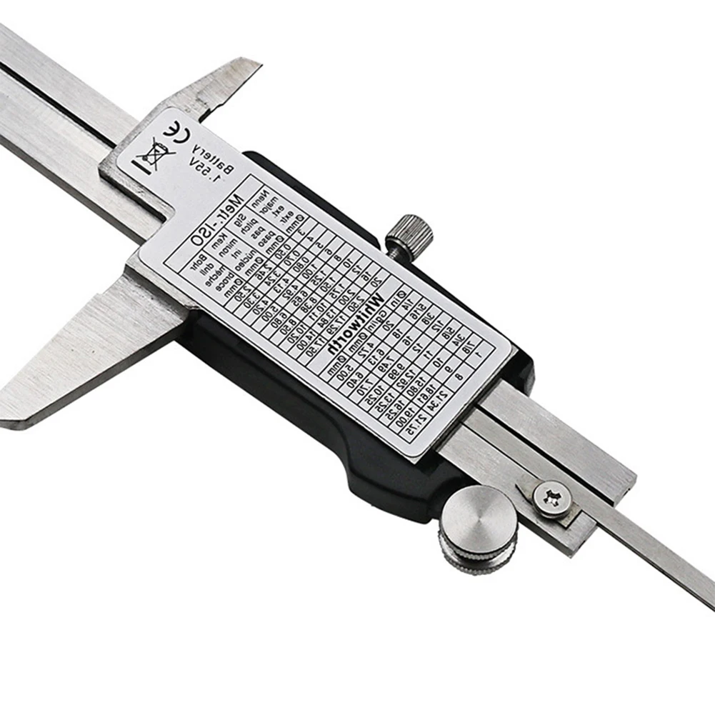 

Electronic Digital Display Caliper 150mm Fraction / MM / Inch High Precision Stainless Steel LCD Vernier Caliper Depth Measuring