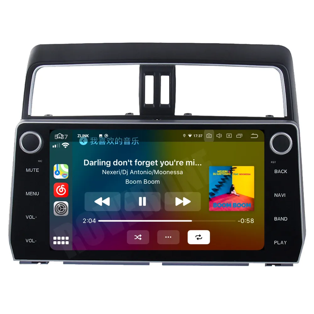 Автомагнитола RoverOne с GPS навигацией для Toyota Prado 2018 Android 10 2 дюйма Восьмиядерный