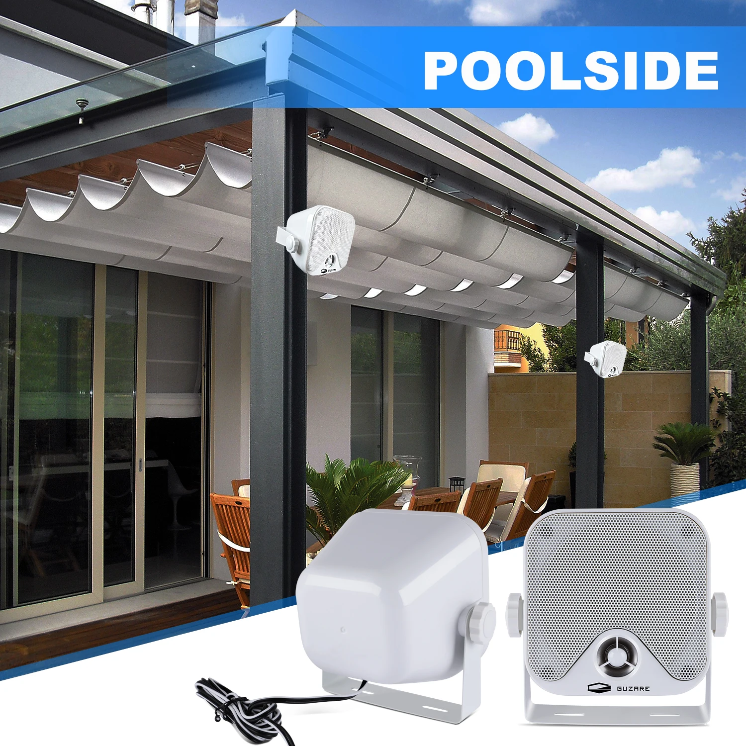 4-дюймовый судовой телефон динамики для лодки поверхностный монтаж ATV UTV тележка