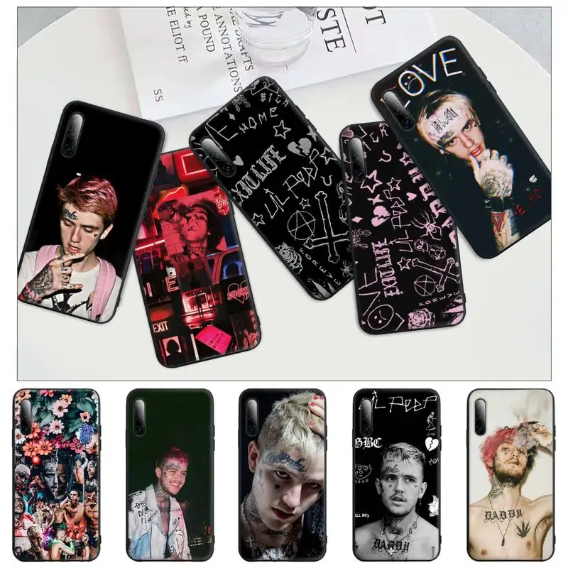 

Lil Peep Black Rubber Mobile Phone Cover Case For Honor 7A Pro 7C 10i 8A 8X 8S 8 9 10 20 Lite