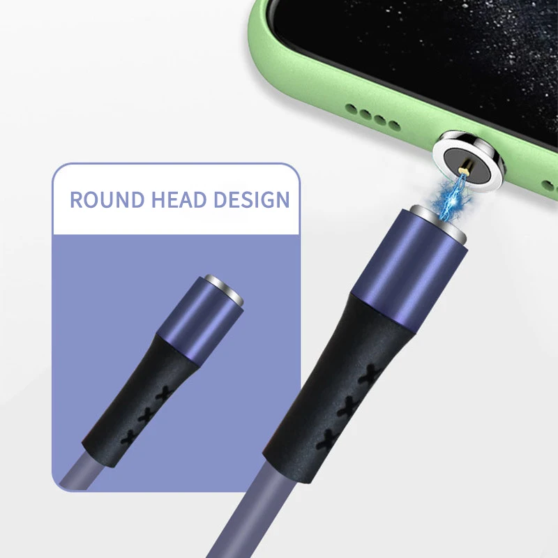 

Magnetic charging USB cable for apple huawei honor xiaomi redmi Type-C Android phone Fast charging Liquid silicone