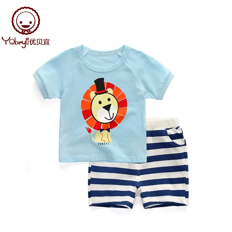 

Yobeyi Children's short-sleeved suits for boys and girls summer wear