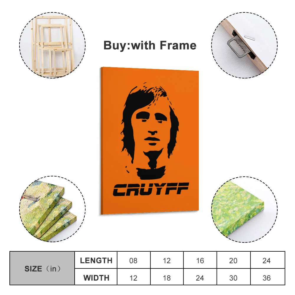

Decoration Print Painting johan cruyff 14 holland Legend Canvas Picture for Living Room Wall Room Art Posters Frame Modern Home