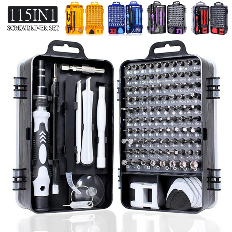 Набор отверток 115 в 1 насадок для многофункциональный инструмент ремонта