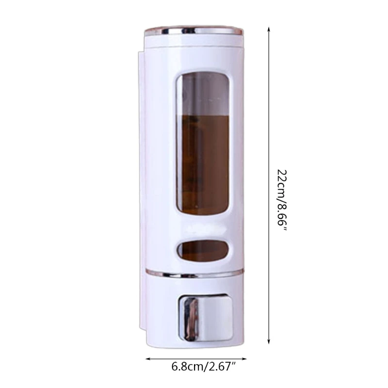 

Hanging Wall Mount Liquid Soap Dispenser Hand Press Single / Double Shower Gel Container Kitchen Bathroom Bottle Pump