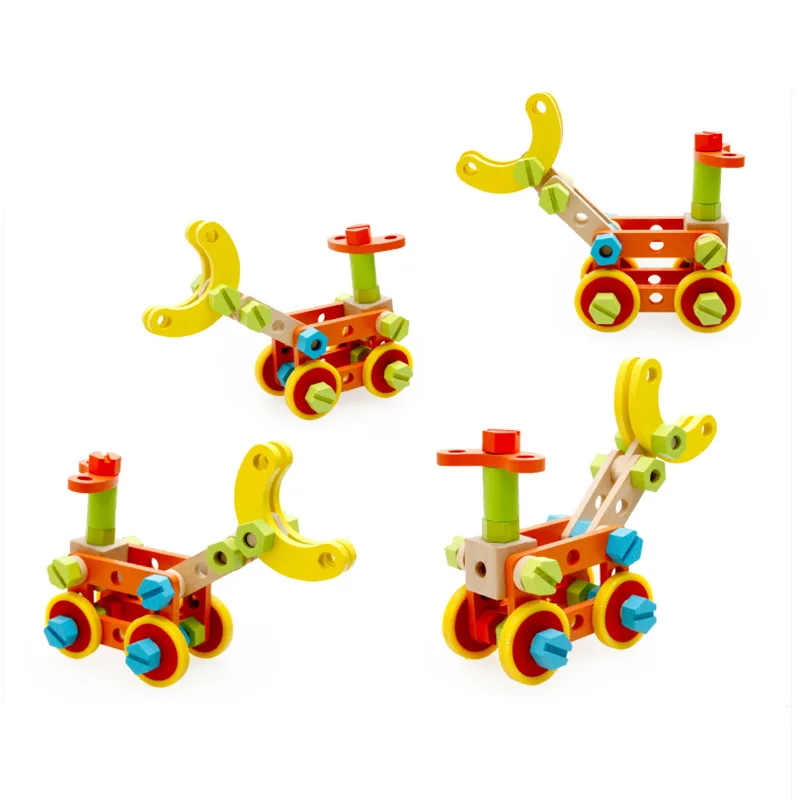 MWZ Wooden Screw Assembly Toys Nut Eduational Brain Training Play Multiple Building Block Gift For Kids | Игрушки и хобби