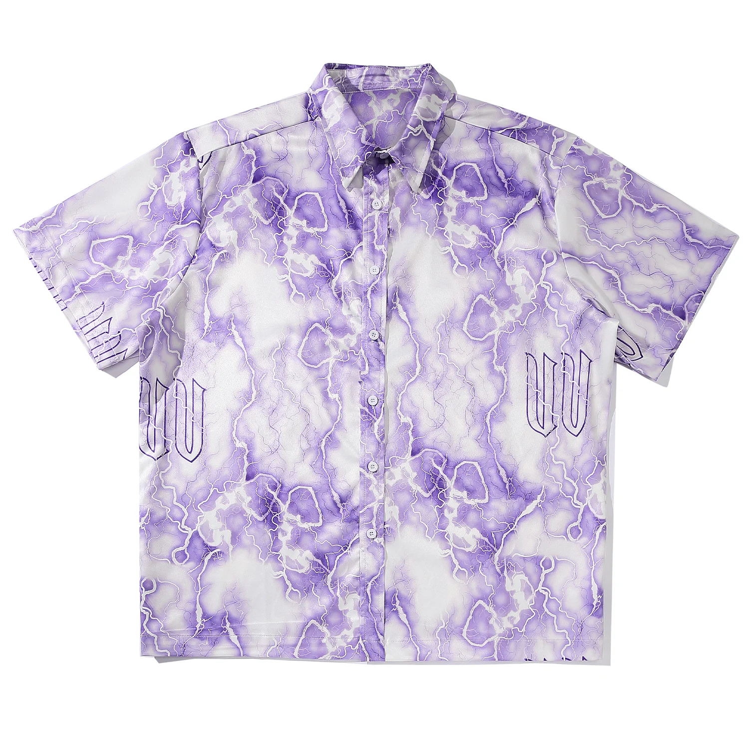 Мужская хлопковая рубашка с короткими рукавами Повседневная Свободная уличная в