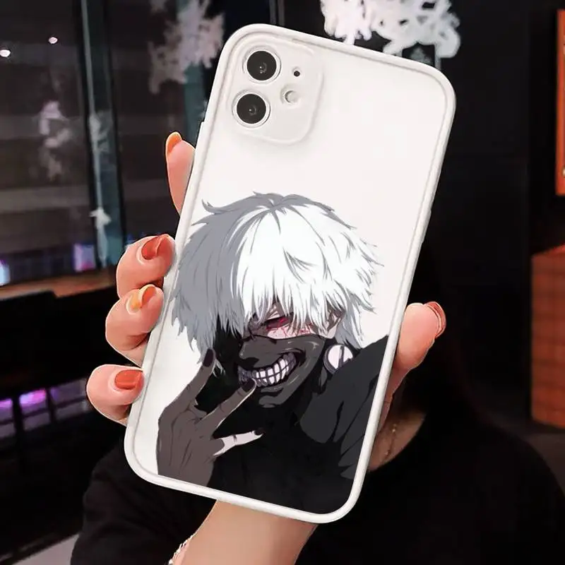 

Tokyo Ghoul Phone Case For iPhone 12 11 Mini Pro XR XS Max 7 8 Plus X Matte transparent White Back Cover