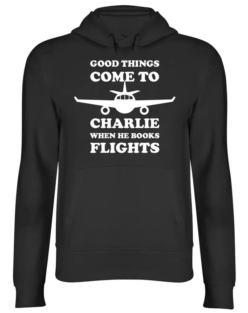 

Personalised When He Books Flights Mens Hooded Top Hoodie