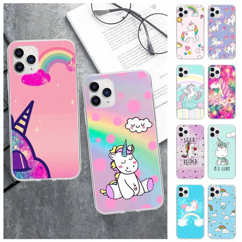 

Cute Unicorn Transparent Mobile Phone Case Cover For Xiaomi Redmi K30s Ultra Note 9s 9 Pro Max Mi 10 Lite 11 10T Pro