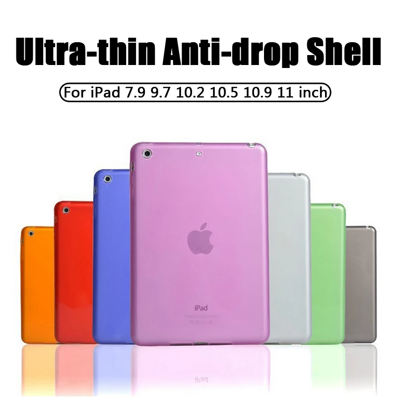 

Colour Clear Slim Silicon Back Case For iPad Mini 6 5 Air 4 3 2 1 TPU Cover For iPad Pro 11 2020 10.2 7th 8th 9.7 2017 2018 10.5