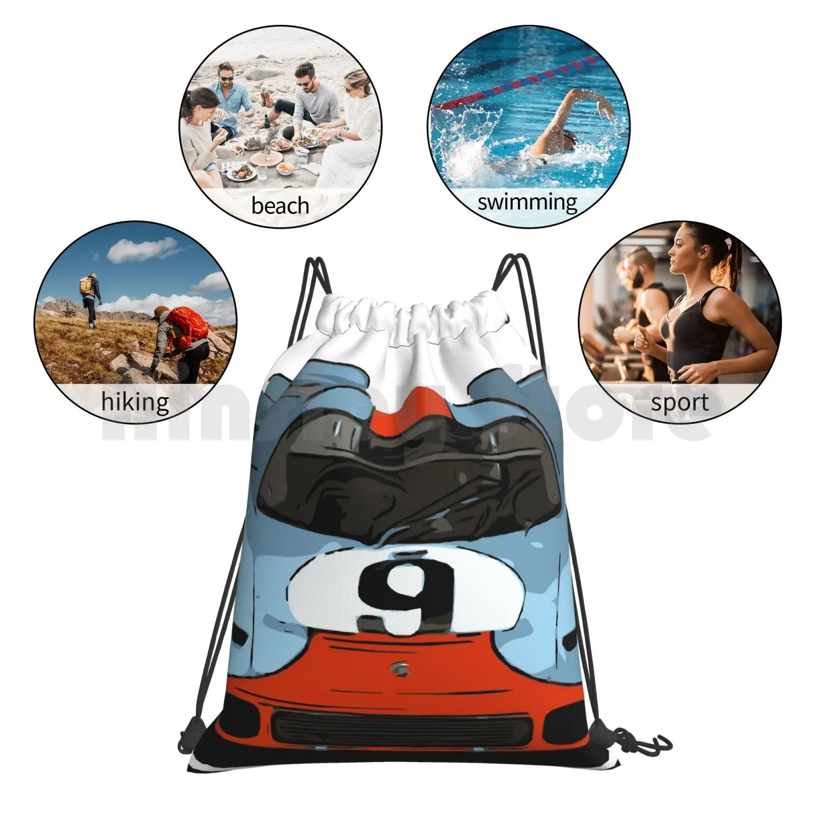 917 Le Mans рюкзак сумка с Кулиской Спортивная Сумка водонепроницаемая автомобильная