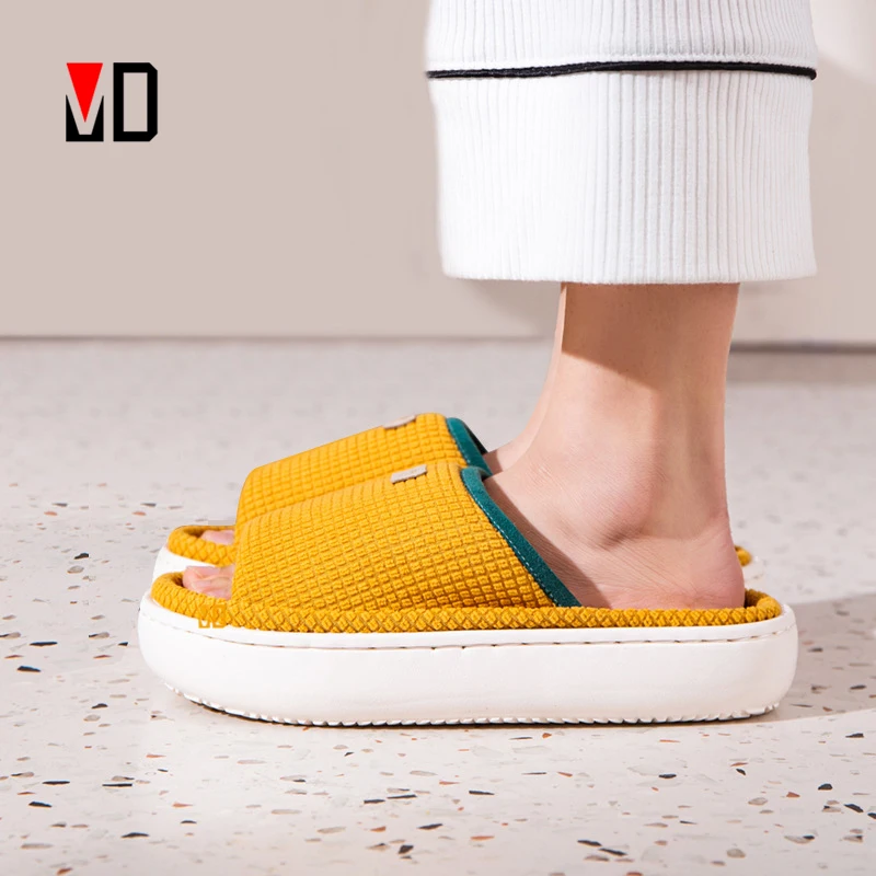 Mo Dou/Новинка весны 2021 Домашние хлопковые шлепанцы Шлепанцы из пеньки EVA тапочки