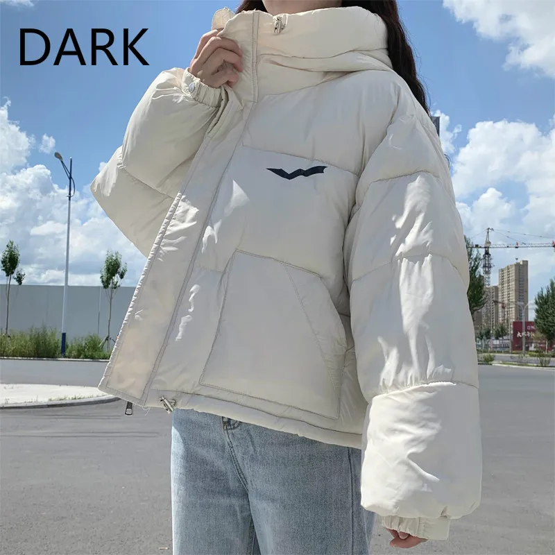 DARK 2020 новая куртка на подкладке карамельного цвета женская короткая с большим