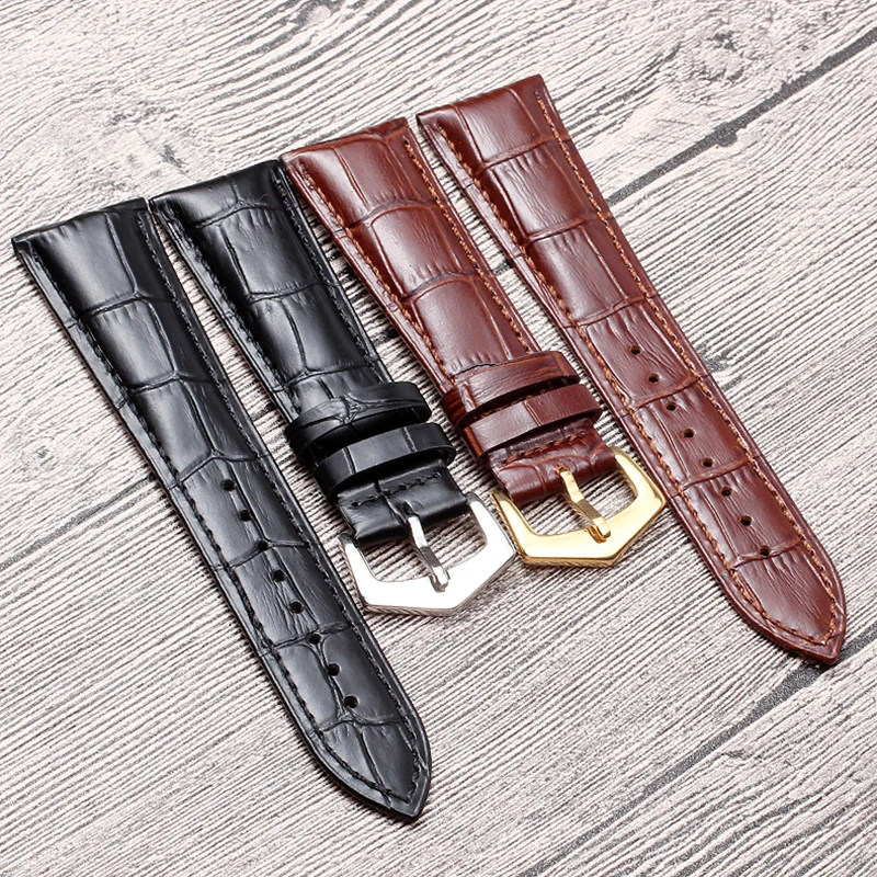 Дешево Ремешок для часов Patek Philippe, кожаный, с пряжкой, 19/20/21/22 мм