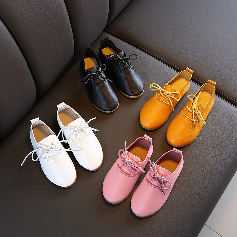 

2021 Autumn New Fashion Girls Boys Children Leather Shoes Princess Sweet Anti-Slippery For Show Leather Shoes For Autumn 2021
