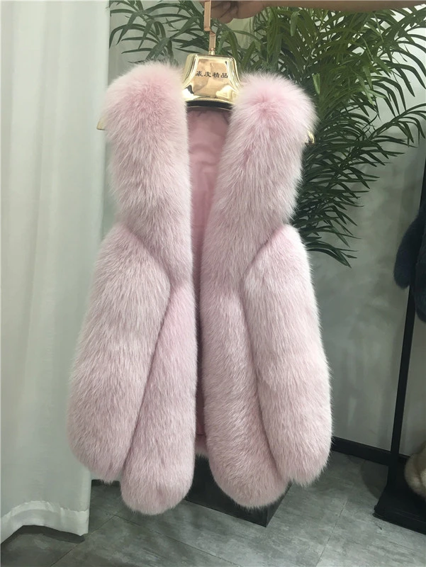 Новинка 2020 модный жилет из лисьего меха Fxfurs куртка 100% натурального Женское