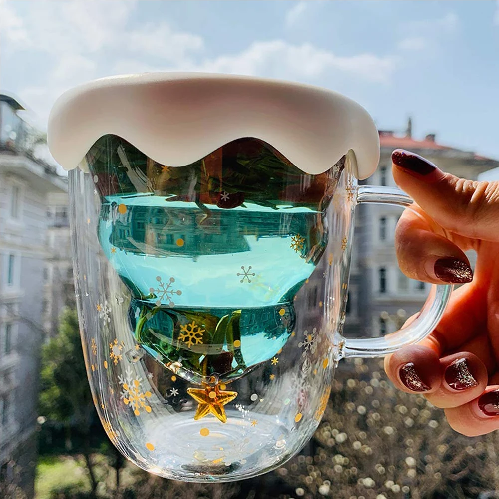 Стеклянная Изолированная кружка для эспрессо с двойными стенками чашка чая