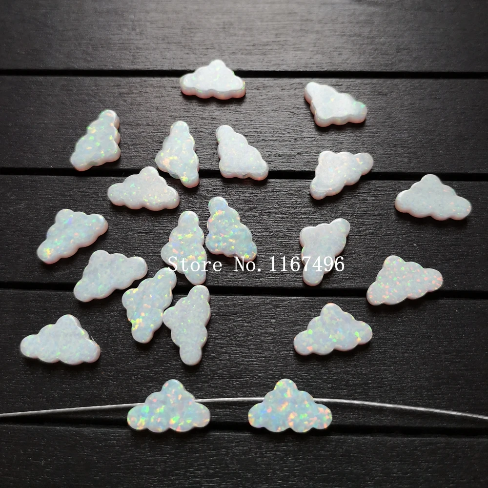 20 шт./лот 7 3 х12 мм синтетический опал в форме облака для самодельных ювелирных
