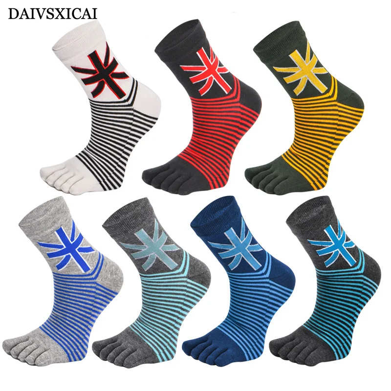 1 пар/лот = 2 шт. всесезонные полосатые носки с носком модные мужские Дышащие пятью
