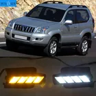 Дневные ходовые светильник, противотуманные фары Esuse LED DRL для Toyota Land Cruiser Prado 120 GRJ120 TRJ120 FJ120 2003  2009, противотуманные фары с E4