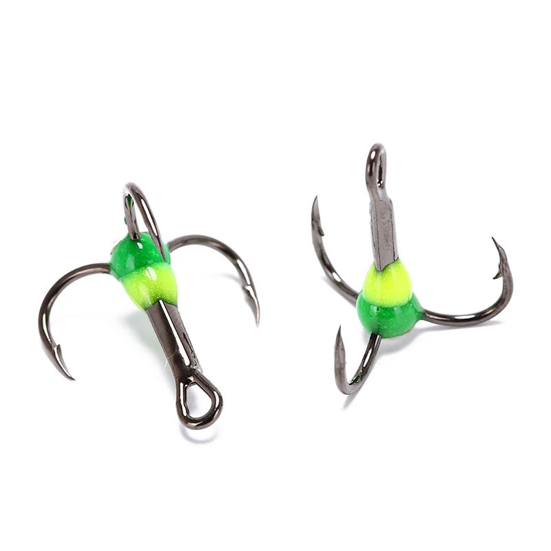 

Winter Ice Fishing Three Anchor Hook Lure Mini Metal Bait Fish 5PCS Hooks SIZE 2Pcs