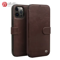 fashion genuine leather flip cover for iphone 12mini 12 luxury phone case magnetic buckle card slot for iphone12pro12 promax