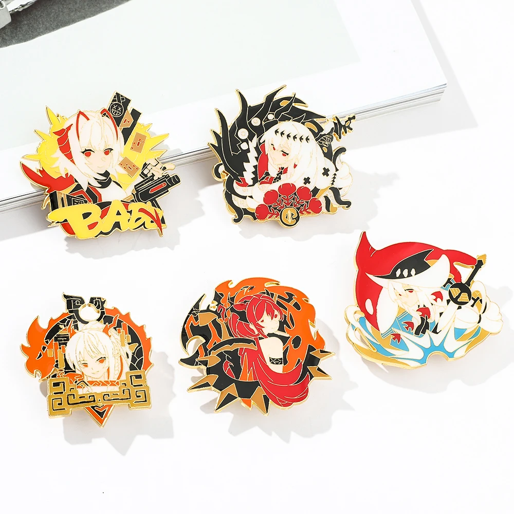 Брошь в виде рыцаря из игры «Амия», эмалированная брошь в виде мультяшного героя, аксессуар для одежды, фанатов, подарок для детей