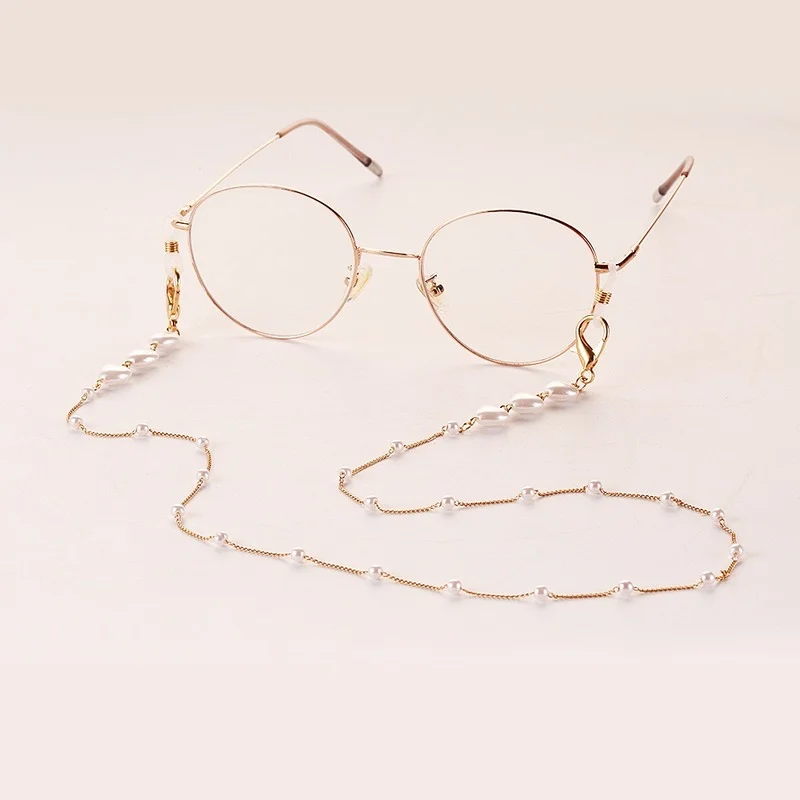 

Sunglasses Masking Chains for Women Heart Imitation Pearl Eyeglasses Chains Lanyard Glass 2021 New Fashion Jewelry Wholesale
