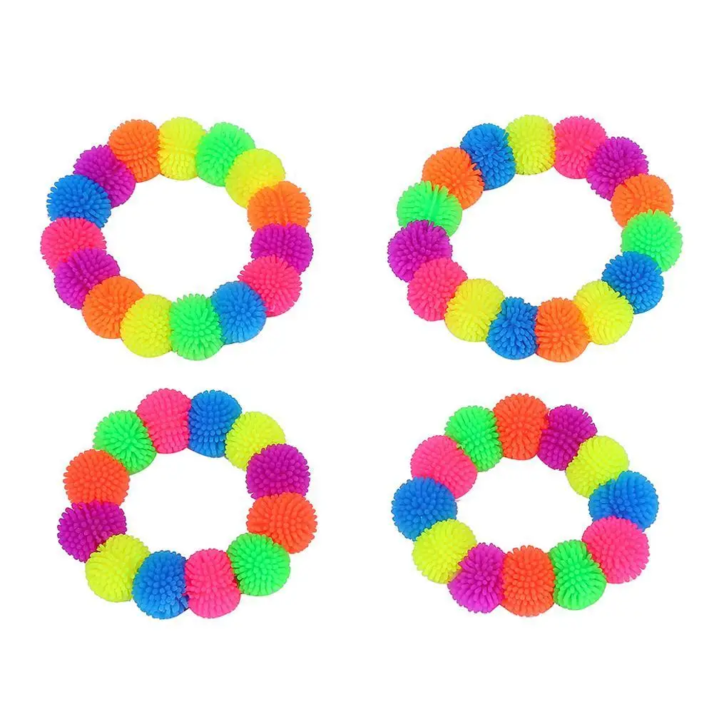 

Toys For Girls Colorful Soft Bracelet TPR Material Toy Decompression Skin-friendly Elastic Random E6V0