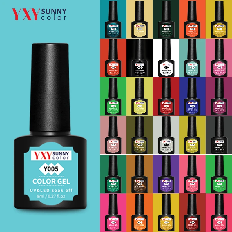 YXY Sunny 82 цвета s маникюрный гель для УФ светодиодный лампы лаки ногтей