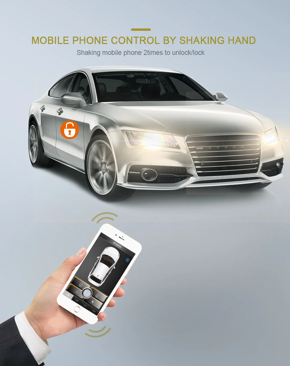 GIORDON Универсальный вход без ключа Управление автомобиля мобильный телефон с