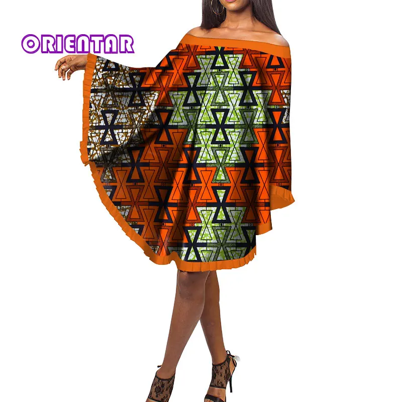 Комплект из обуви в африканском стиле платья для женщин с принтом рукав летучая