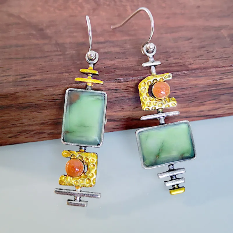 

New Trendy Temperament Personality Turquoise Dangle Earrings