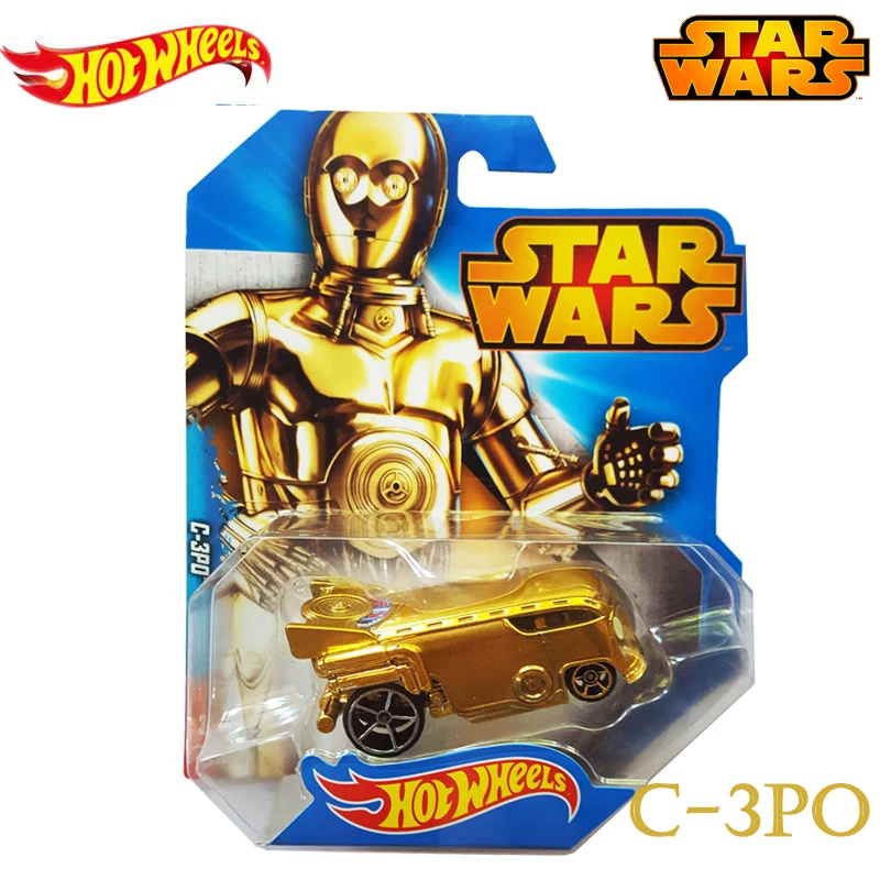 Подлинные Hot Wheels Звездные войны классический фильм тема серии ролевая модель автомобиля коллекция игрушек для детей мальчиков подарок на день рождения CGW35 - Цвет: C-3po