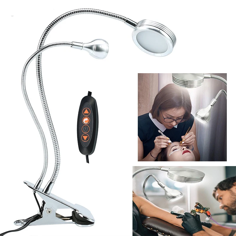 

Dual-Head Clip Table Lamp USB Flexible Dimming Clamp Desk Light for Night Reading Eyebrow Tattoo Nail Art Beauty Makeup Fishing