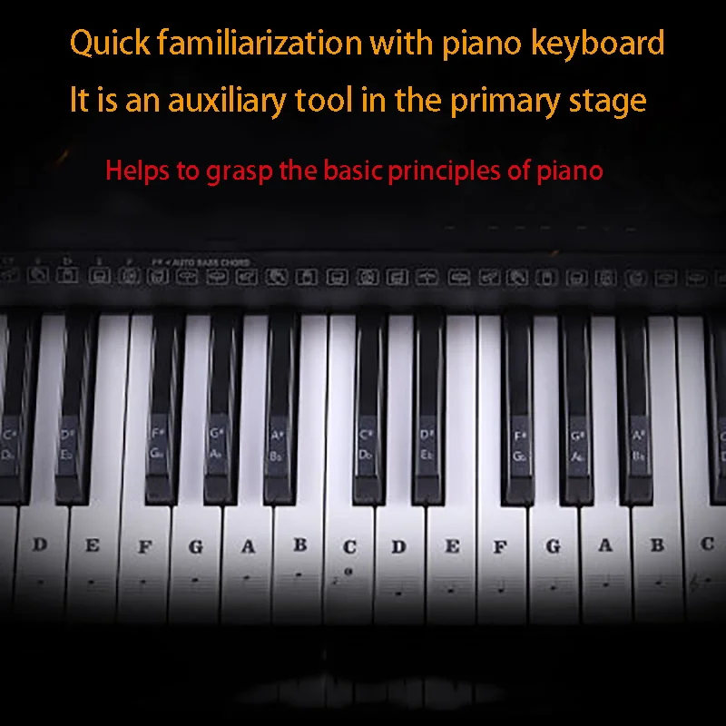 Прозрачные наклейки для пианино 88/61/54/49 клавиш рулон рулона электронных органов