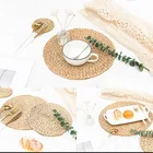 Натуральный Настольный коврик для еды ручной работы Cucurbita плетеная подстилка круглый плетеный коврик термостойкий горячий изоляционный антискользящий коврик
