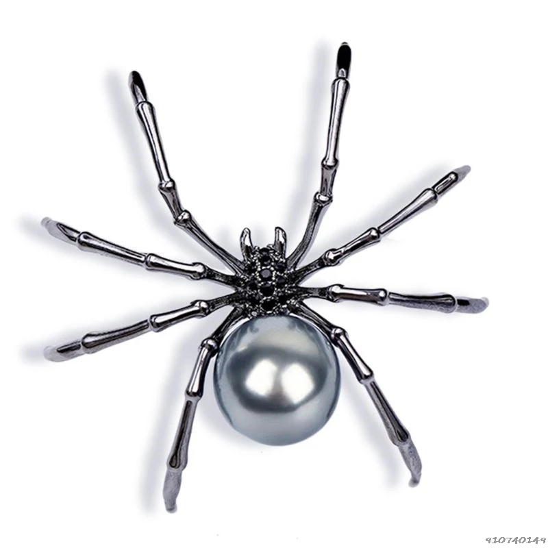 Викторианский перламутровый корпус и микро проложить Броши пауки булавки