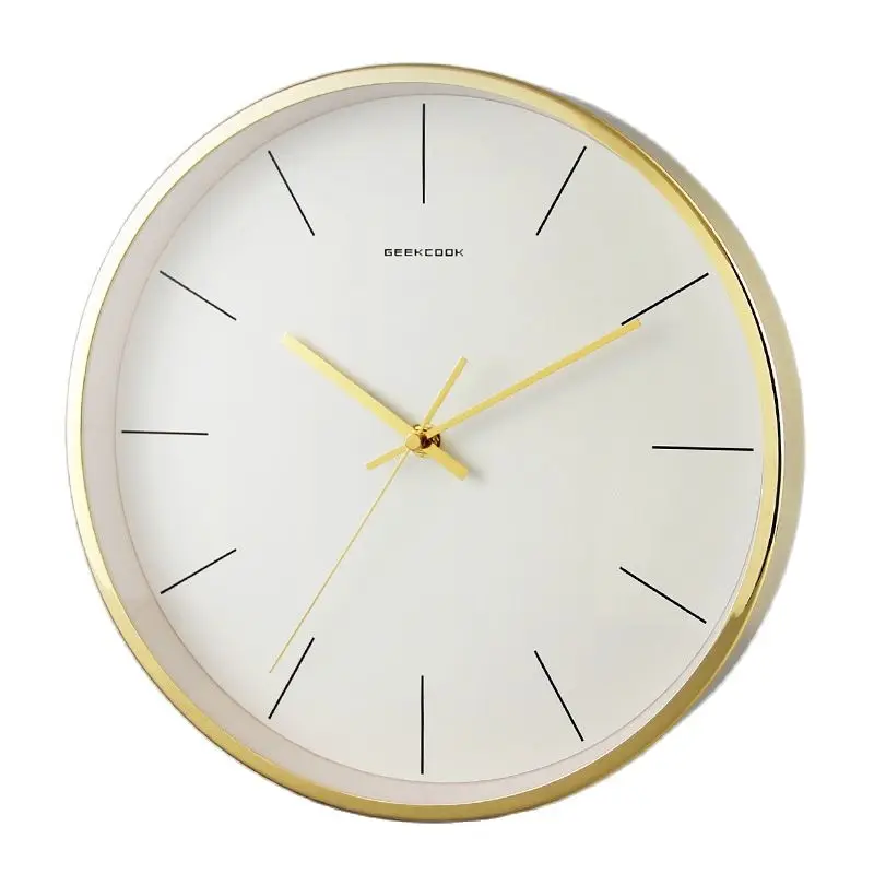 Современные настенные часы в европейском стиле золотые металлические бесшумные