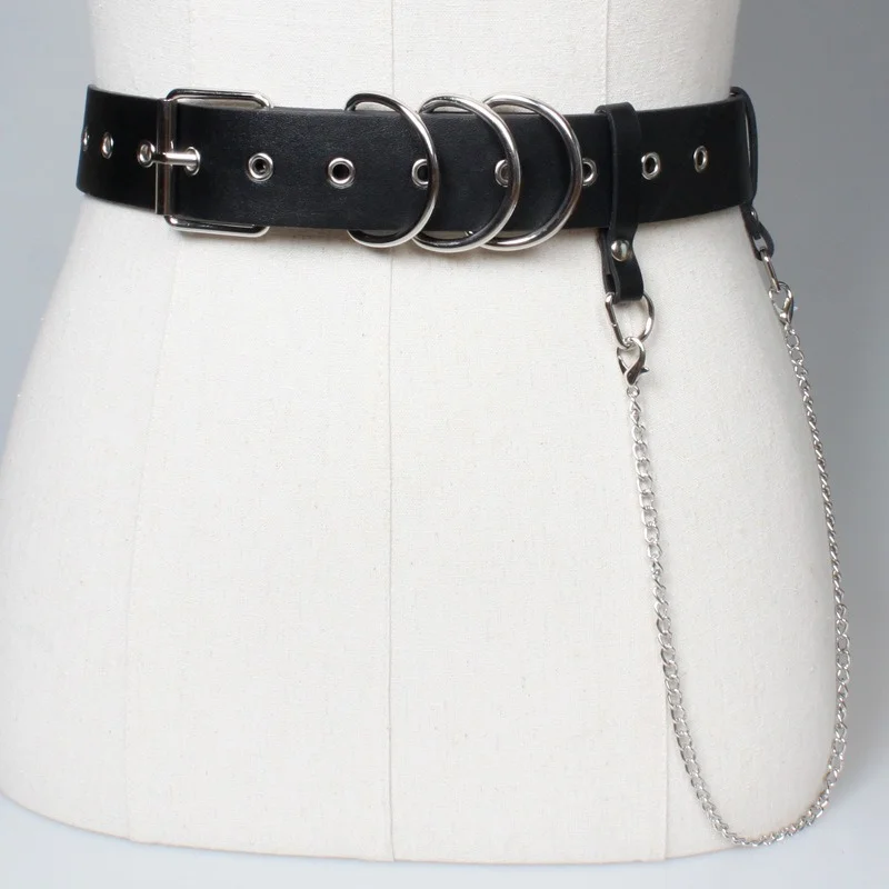 

Belt women's fashion 2021 chain punk style ins style with jeans wild decoration jk belt chain belts for women