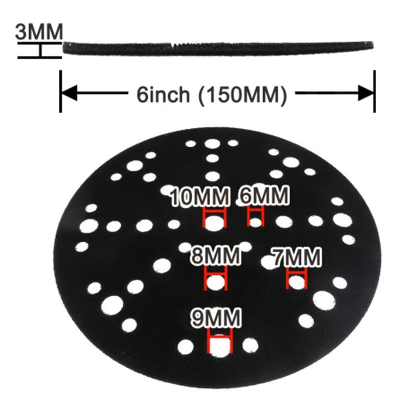 

2Pcs Ultra-Thin Surface Protection Disc 6 Inch 48 Holes 150mm Power Tools Accessories for Polishing & Grinding