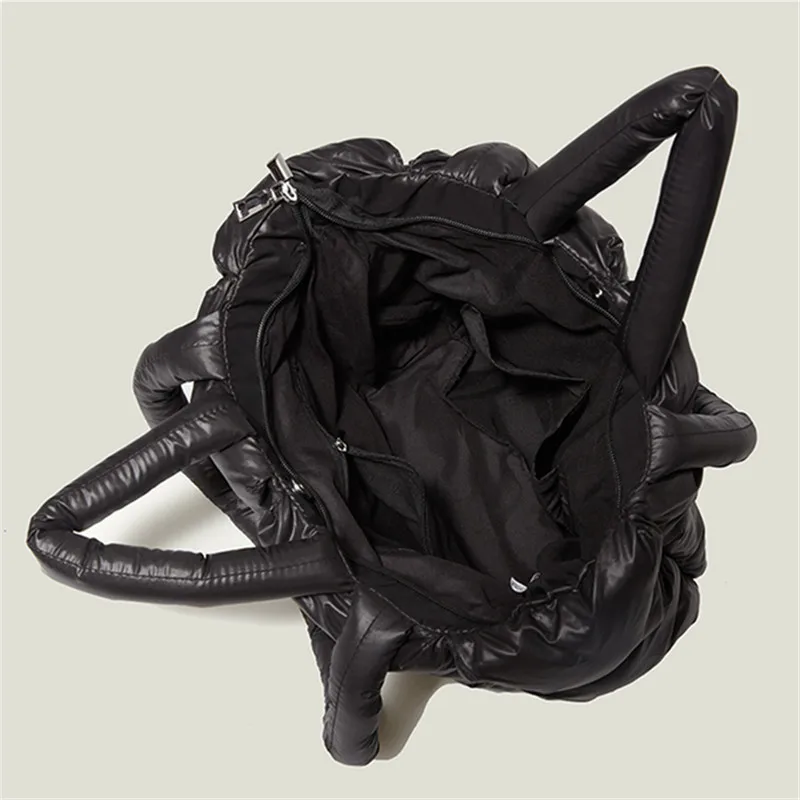 Tote Padded Handbags Designer Quilted Women Fashion Large Shoulder Bags Luxury Nylon Down Cotton Crossbody Bag Winter Purse 2023