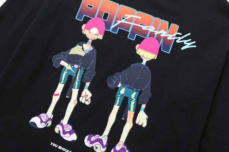 

Men 100%Cotton Sweatshirts Girl Print Loose Sweatshirts Womens Oversize Hoodies Long Sleeve Pullover Unisex Round Neck Hooded