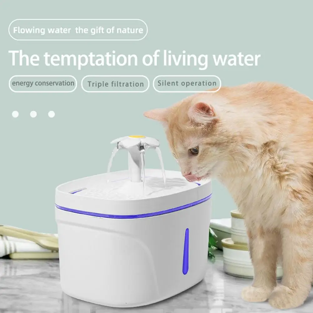 

Автоматический диспенсер для питьевой воды, питьевой фонтан большой емкости, бесшумный, с фильтром, защита от сбоя питания, для кошек и соба...