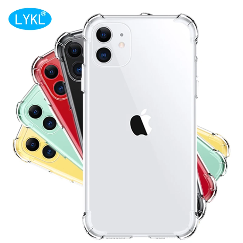 Модный противоударный прозрачный силиконовый чехол для телефона для iPhone 11 Pro Max 8 7 6 6S Plus X XR XS Max Прозрачная защитная задняя крышка