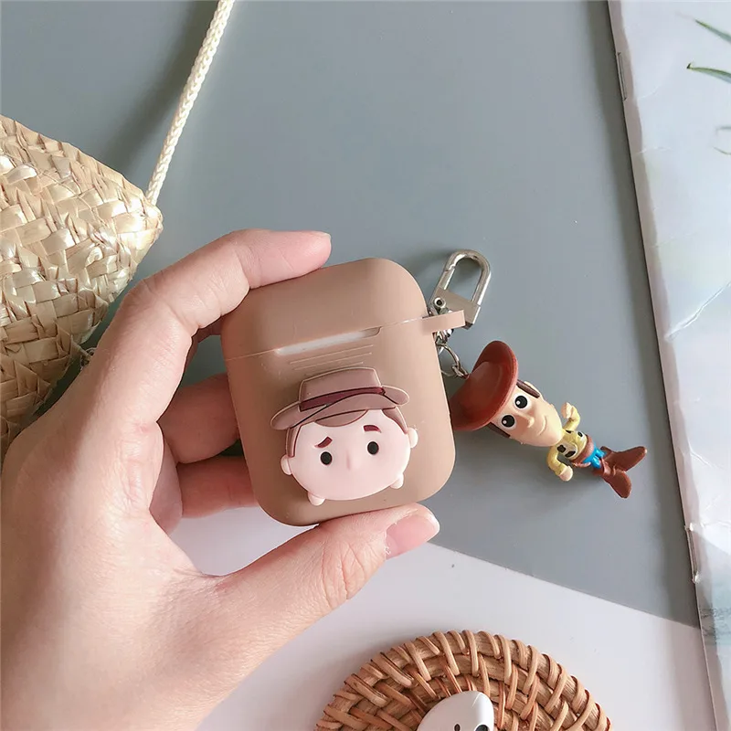 3 История игрушек мультфильма Woody Buzz Lightyear силиконовый наушник чехол для Apple airpods 1/2 Беспроводная bluetooth гарнитура крышка - Цвет: 3